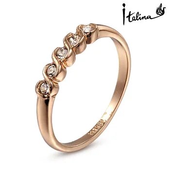 Real Italina Rigant Genuine Austria Crystal 18K gold Plated Rings for Women Enviromental Anti Allergies #RG90035