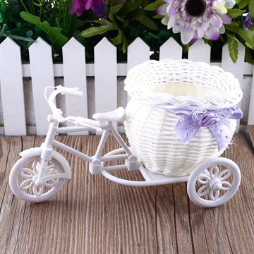 Tricycle Bike Design Flower Basket Storage Container For Flower Plant Home Party