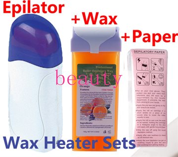 2015 new women body wax heater set cartridge epilator electric wax hair removal set 38