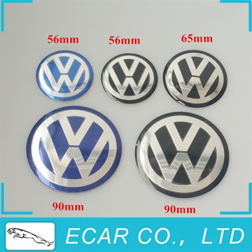 Brand New 4pcs 56mm 65mm 90mm 3D Aluminum VW Wheel Center Caps Sticker Decal Volkswagens LOGO Badge Emblem Polo Bora Passat Golf