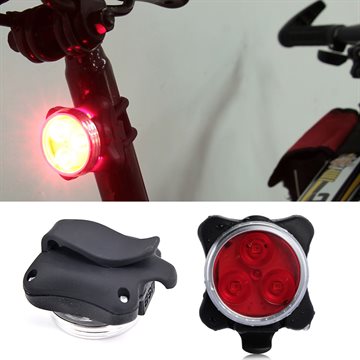 Bicycle Bike 3 LED Head Front Rear Tail Warning USB Light Taillight Rechargeable 4-modes Red charging cable