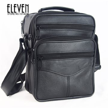 Hot Sale New 2016 Fashion Designer Men Shoulder Bags Genuine Leather Bags For Men Messenger Business Bag Black ,free shipping