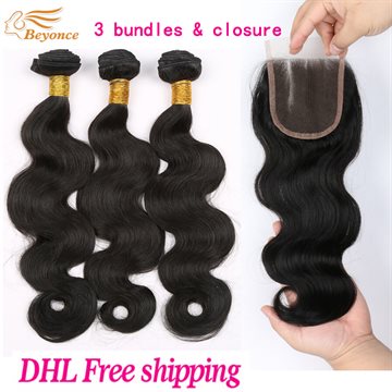 7a brazilian virgin hair with closure 3 bundles body wave with closure human hair ms lula hair with closure and bundles