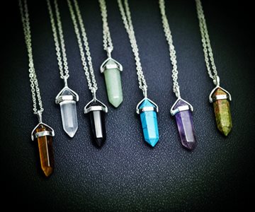 New Fashion jewelry Natural Quartz turquoise Agate Amethyst stone pendant necklace Women/Girl lover Valentines Day gifts N1565