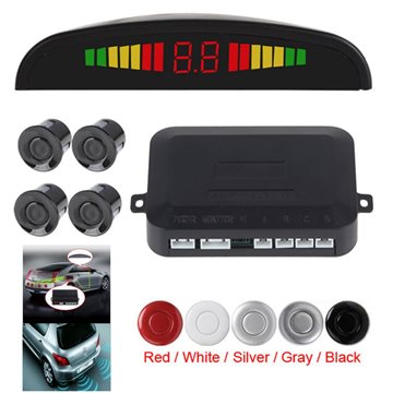 Digital LED Display Car Parking Sensor System Distance Detector Reverse Radar with 4 sensors For Vehicle Backup Reversing