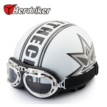 2016 Hot Sale Unisex free Shipping New Summer Vintage Motorcycle Helmets Open Face Half Motorbike & Goggles Helmet Capacete free