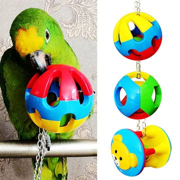 Pet Bird Bites Toy Parrot Chew Ball Swing Cage Hanging Cockatiel 3 style PTSP