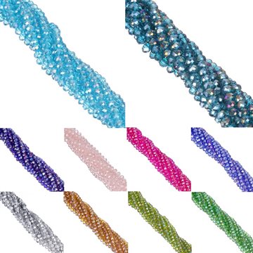 AB Color 4MM 145 piece/lot Faceted Bead Crystal Glass Rondelles Beads strings for DIY Jewelry Making Free Shipping