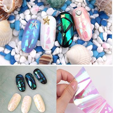 Fashion Newest Broken Glass Finger Nails Art Stencil Decal Nail Art stickers Manicure Tools 1pcs 5*20cm S1