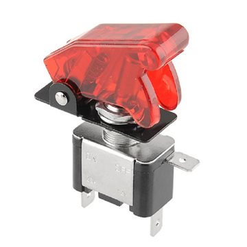 New Red 12V 20A Cover LED Light SPST Toggle Switch Control On/Off For Car Motor Free shipping