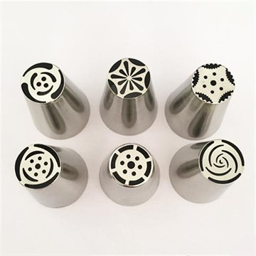 6 Styles Russian Tulip Stainless Steel Icing Piping Nozzles Pastry Decorating Tips Cake Cupcake Decorator D964