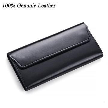 2015 High quality women wallets Fashion woman purse Big genuine leather wallet oil wax leather long wallet Money card holders