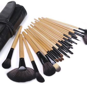 Professional 24Pcs Makeup Brushes Cosmetic Tool Kits Eyeshadow Powder Eyeliner Contour Brush Set Case pincel maquiagem free ship