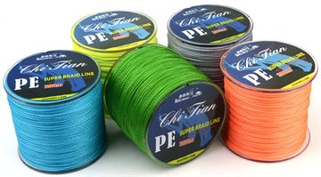 300M 4weaving Green/ Yellow/Grey /Blue/Orange PE Braided Fishing Line Tackle 12LBS-140LBS