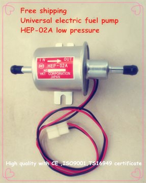 Free shipping diesel petrol gasoline 12V electric fuel pump HEP-02A low pressure fuel pump for carburetor, motorcycle , ATV