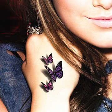 Amazing Butterfly 3d Temporary Tattoo Body Art Flash Tattoo Stickers 19*9cm Waterproof Henna Tatoo Selfie Fake Tattoo Sticker