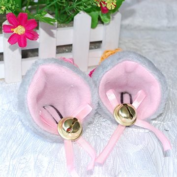 A Pair Of Fashion Playful Anime Costume Cat Fox Ears Long Faux-Fur Hair Clip Pair Party Cosplay cute