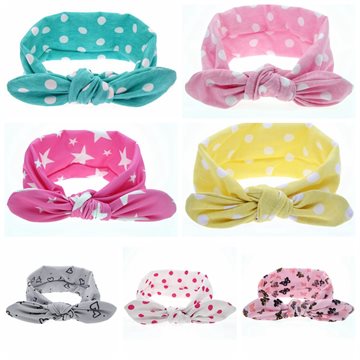 Hot! Children girls headbands Baby cute rabbit ear headwraps Girls fashion hair accessories Kids bowknot hair bands 1pc HB456