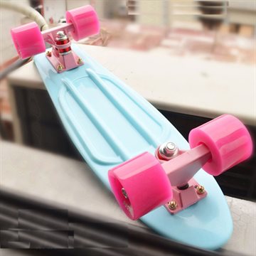 Pastel Plastic Mini Cruiser Skateboard 22 Retro Longboard Skate Board Complete No Assembly Required