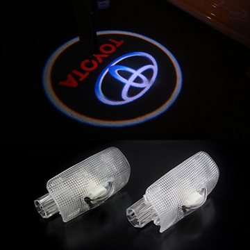 Door light replace!!Toyota Highlander Camry corolla Reize crown Prado Prius 7W Led door logo projector welcome light laser lamp