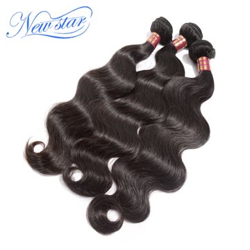 Unprocessed new star hair products 3pcs/lot Best quality peruvian virgin hair body wave extension machine weft hair weaves