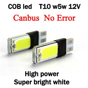 2x w5w t10 canbus error free t 10 led cob 5w 12v parking auto t10 5w5 Lamp car led t10 white bulb car styling external lights