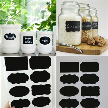 40PCS New Wedding Home Kitchen Jars Blackboard Stickers Chalkboard Lables