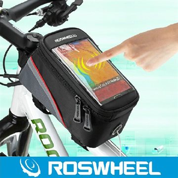 ROSWHEEL 4.2 4.8 5.51-1/1.5L Cycling Bike Bicycle bags panniers Frame Front Tube Bag For Cell Phone MTB Bike Touch Screen Bag