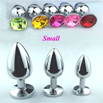 Metal Mini Anal Sex Toys For Women & Men, Stainless Steel Anal Butt Plugs + Crystal Jewelry, Booty Beads,Anal Tube, Sex Products