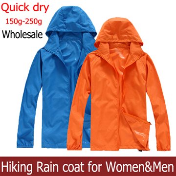 Spring-Summer outdoor Camping & Hiking jacket windbreaker windproof climbing shirt quick dry Rain coat for Women&Men sportswear