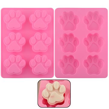 Lovely Sweet Multifunction Dog Paw Silicone Mold Ice Cube Cake Soap Baking Mould Kitchen Accessoriess Free Shipping