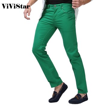 Men Jeans Solid Candy Color 2015 New Spring Summer Autumn Fashion Casual Brand Calca Jeans F0640