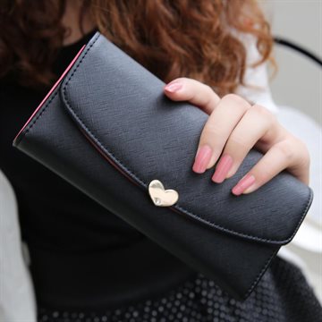 New Fashion PU Leather Women Wallets Long Hasp 10 Colors Cute Diamond Wallet 3 Folds Design Lady Clutches Coin Purse Card Holder