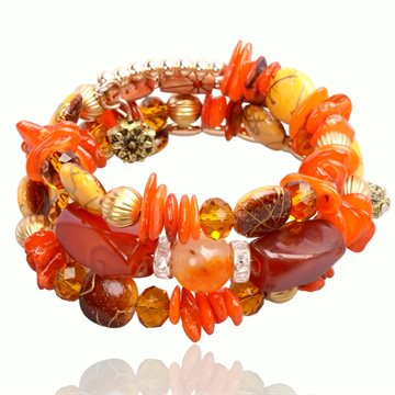 Ten Style Fashion Imitation Gemstone Jewelry Charm Bracelet Handcraft Multilayer Natural Stone Resin bracelet bangles For Women