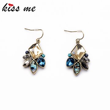 Shijie 2015 Statement Jewelry Fashion Classic Irregular Geometric Plant Flowers Drop Earrings Factory Wholesale