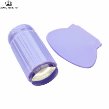 2pcs/set Clear Jelly Nail Art Stamper Clear Silicone Marshmallow Nail Stamper & Scraper Stamp Tools #24021