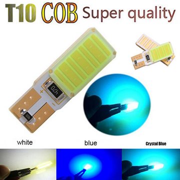 High Power T10 W5W LED COB W16W T10 COB Canbus Error Led car Motorcycle light source stop turn signal brake Parking Bulb Lamp