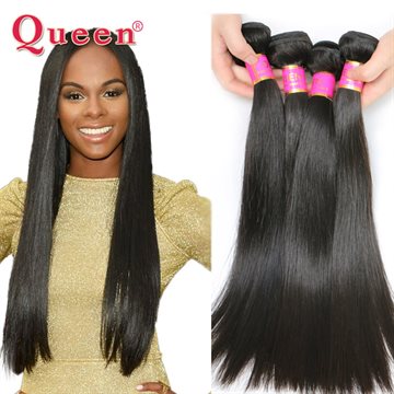 Brazilian Virgin Hair Straight 3 Bundles Queen Hair Products Virgin Braszilian Straight Hair Human Hair Weave 100grams