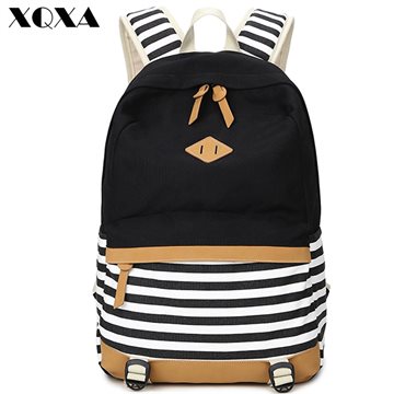 2016 preppy school bags backpack for girls teenagers cute canvas striped printing women backpack bag Female escolar mochilas