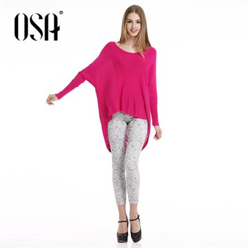 OSA Promotion! Womens Autumn Fashion Long Sleeve O Neck Casual Sweaters Knit Pullovers Knitwear SH429005