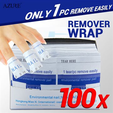 2015 nail remover 100Pcs/lot Nail Art gel polish Lacquer Easy cleaner gel nail Wraps UV Gel Remover Nails Care tools