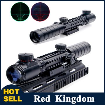 New 3-9x32EG Riflescope Red&Green Illuminated Rangefinder Reticle Shotgun Air Hunting Rifle Scope With Lens Cover Free Shipping