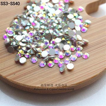 2016 super glitter rhinestones Crystal AB ss3-ss40 DMC Non HotFix FlatBack strass Sewing & Fabric gament rhinestone