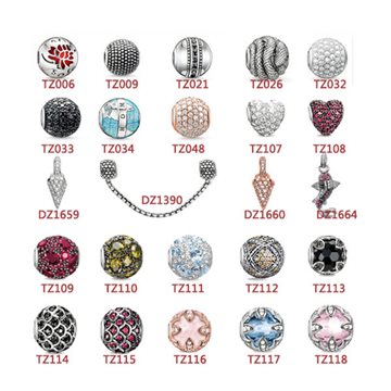 Wholesale price top quality silver plated crystal beads fashion charms fit for pandora necklaces & bracelets European DIY beads