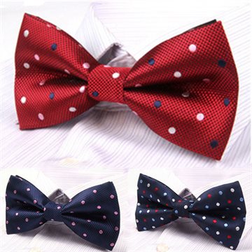 Newest Polyester Mens Bow Tie Brand Male Polka Dot Bowtie Necktie Business Wedding Neckties Bowtie Vestidos Gravata Borboleta