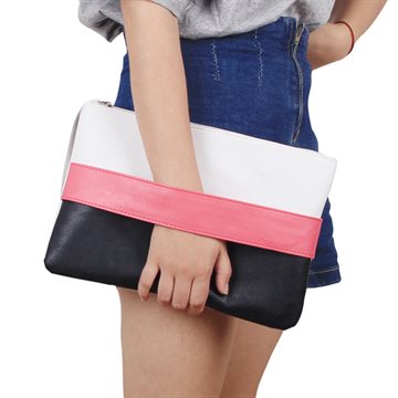 Fashion Women Handbag Solid Patchwork Lady Day Clutches New Fashion Soft Girl Zipper Packet Fashion Brief Female Casual Bags