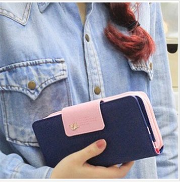 3 Fold Long Women Wallet Korean Style Multifunction Heart Shape Photo Holder Female Clutch Billeteras Mujer Purse Wallet Women