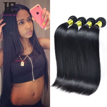 8A Brazilian Virgin Hair Straight 4 Bundles Rosa Hair Products Human Hair Weave Unprocessed Mink Brazilian Straight Hair HC