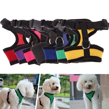 Adjustable Comfort Soft Breathable Dog Harness Pet Vest Rope Dog Chest Strap Leash Set Collar Leads Harness Free Shipping MTY3