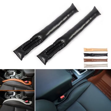 2X New Leather Car Seat Gap Filler Soft Pad Leak Proof Spacer Padding for BMW F10 E90 E91 E92 E93 Focus Cruze Impala Rio VW Polo